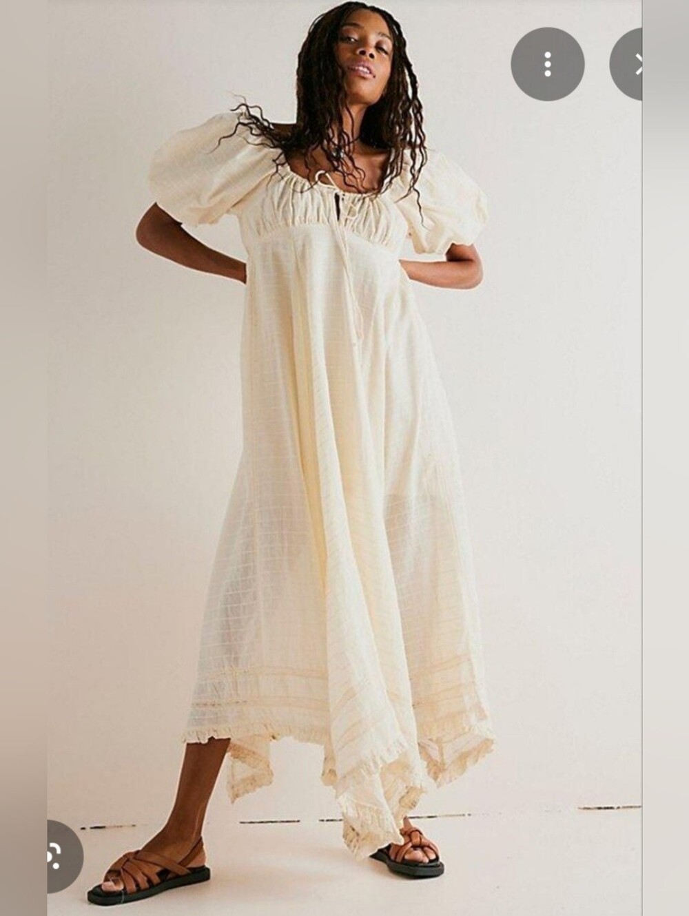 Free People On My Level Maxi Cream Dress size XS
